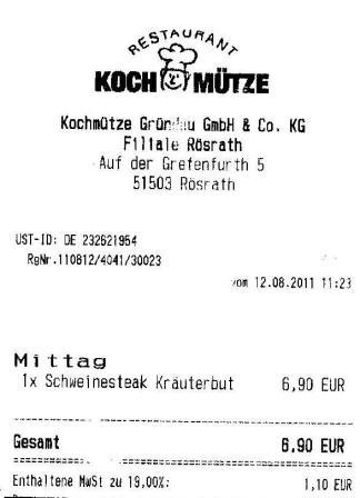 technikdienst Hffner Kochmtze Restaurant